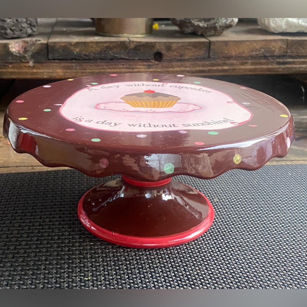 Nantucket Home Ceramic Cupcake Stand - Hand Painted Dessert Tray